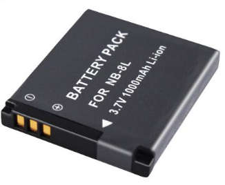 Replacement NB-8L battery for Canon Powershot A1050 A2200 A3000 A3100 A3150 A3200 A3300 IS